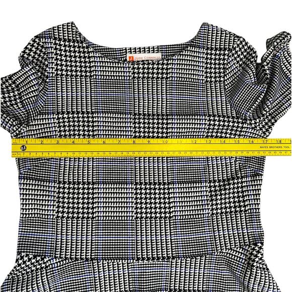 JUDE CONNALLY Glen Plaid Short Sleeve Peplum Top Size S Office Career - Picture 7 of 8